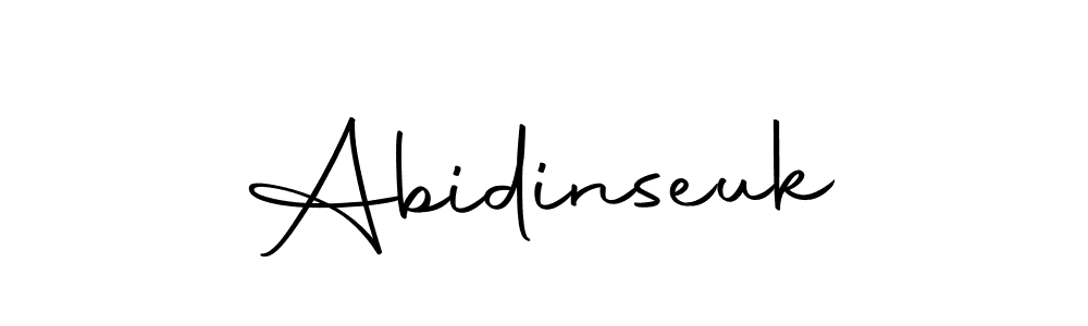 Use a signature maker to create a handwritten signature online. With this signature software, you can design (Autography-DOLnW) your own signature for name Abidinseuk. Abidinseuk signature style 10 images and pictures png