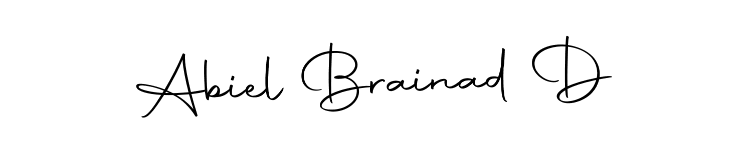 You should practise on your own different ways (Autography-DOLnW) to write your name (Abiel Brainad D) in signature. don't let someone else do it for you. Abiel Brainad D signature style 10 images and pictures png