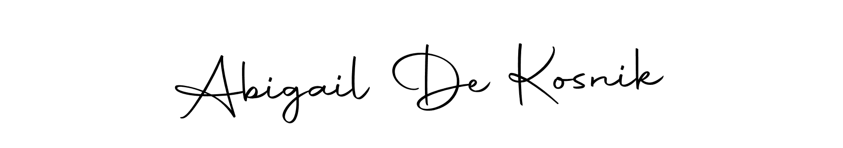 Also You can easily find your signature by using the search form. We will create Abigail De Kosnik name handwritten signature images for you free of cost using Autography-DOLnW sign style. Abigail De Kosnik signature style 10 images and pictures png