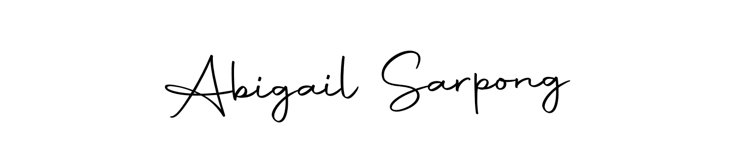 How to make Abigail Sarpong name signature. Use Autography-DOLnW style for creating short signs online. This is the latest handwritten sign. Abigail Sarpong signature style 10 images and pictures png