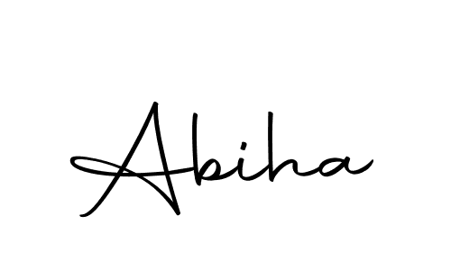 Design your own signature with our free online signature maker. With this signature software, you can create a handwritten (Autography-DOLnW) signature for name Abiha. Abiha signature style 10 images and pictures png