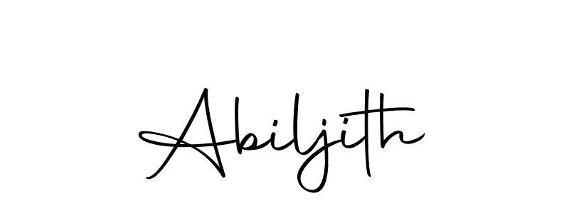 You should practise on your own different ways (Autography-DOLnW) to write your name (Abiljith) in signature. don't let someone else do it for you. Abiljith signature style 10 images and pictures png