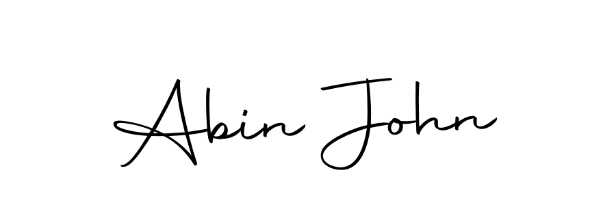 Design your own signature with our free online signature maker. With this signature software, you can create a handwritten (Autography-DOLnW) signature for name Abin John. Abin John signature style 10 images and pictures png