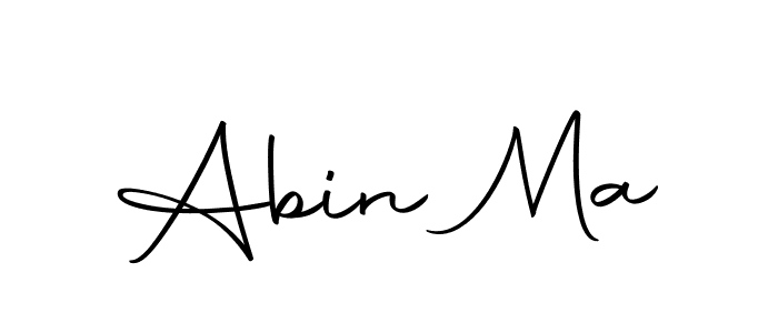 How to make Abin Ma name signature. Use Autography-DOLnW style for creating short signs online. This is the latest handwritten sign. Abin Ma signature style 10 images and pictures png