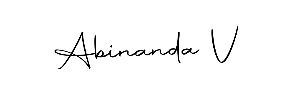 Create a beautiful signature design for name Abinanda V. With this signature (Autography-DOLnW) fonts, you can make a handwritten signature for free. Abinanda V signature style 10 images and pictures png