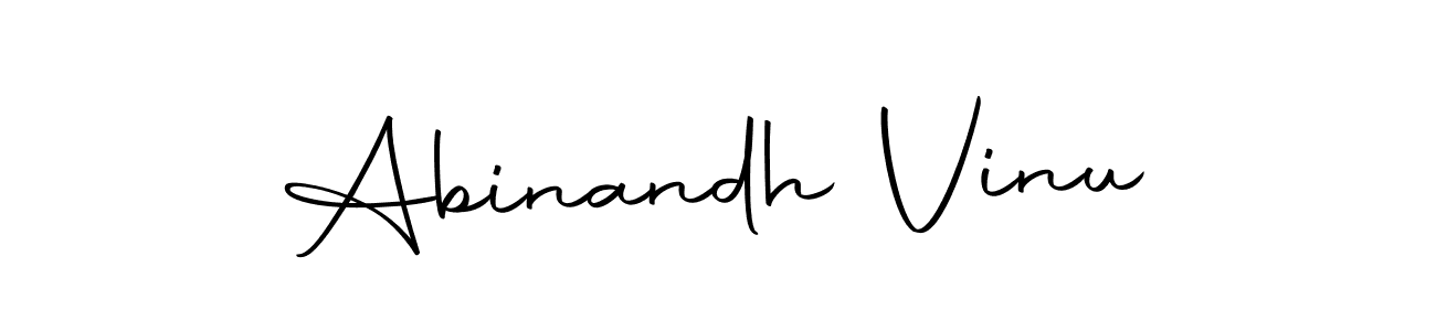 Create a beautiful signature design for name Abinandh Vinu. With this signature (Autography-DOLnW) fonts, you can make a handwritten signature for free. Abinandh Vinu signature style 10 images and pictures png