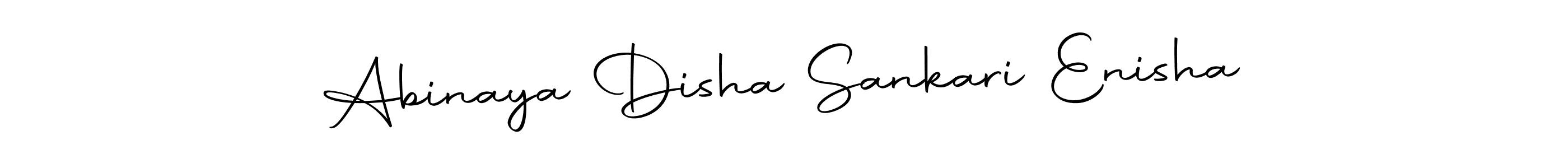 Make a beautiful signature design for name Abinaya Disha Sankari Enisha. Use this online signature maker to create a handwritten signature for free. Abinaya Disha Sankari Enisha signature style 10 images and pictures png