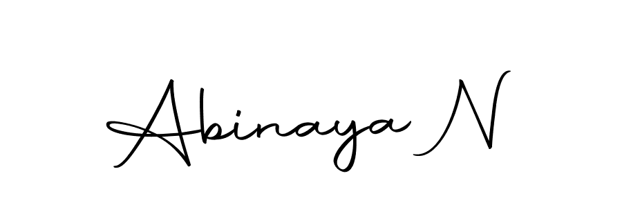 Create a beautiful signature design for name Abinaya N. With this signature (Autography-DOLnW) fonts, you can make a handwritten signature for free. Abinaya N signature style 10 images and pictures png