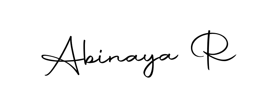 Make a beautiful signature design for name Abinaya R. With this signature (Autography-DOLnW) style, you can create a handwritten signature for free. Abinaya R signature style 10 images and pictures png