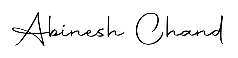 You can use this online signature creator to create a handwritten signature for the name Abinesh Chand. This is the best online autograph maker. Abinesh Chand signature style 10 images and pictures png