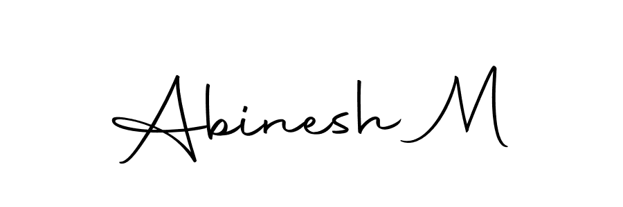 Use a signature maker to create a handwritten signature online. With this signature software, you can design (Autography-DOLnW) your own signature for name Abinesh M. Abinesh M signature style 10 images and pictures png