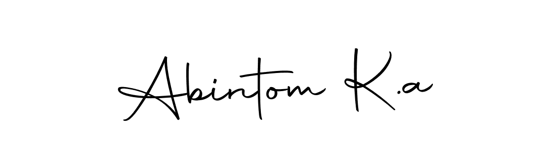 The best way (Autography-DOLnW) to make a short signature is to pick only two or three words in your name. The name Abintom K.a include a total of six letters. For converting this name. Abintom K.a signature style 10 images and pictures png