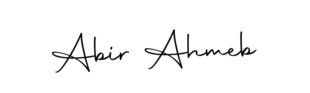 Abir Ahmeb stylish signature style. Best Handwritten Sign (Autography-DOLnW) for my name. Handwritten Signature Collection Ideas for my name Abir Ahmeb. Abir Ahmeb signature style 10 images and pictures png