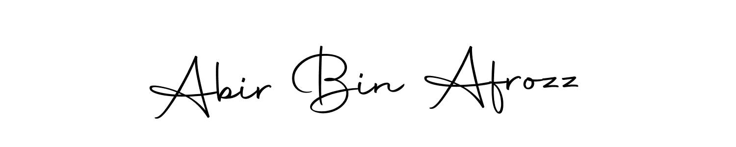 How to make Abir Bin Afrozz name signature. Use Autography-DOLnW style for creating short signs online. This is the latest handwritten sign. Abir Bin Afrozz signature style 10 images and pictures png