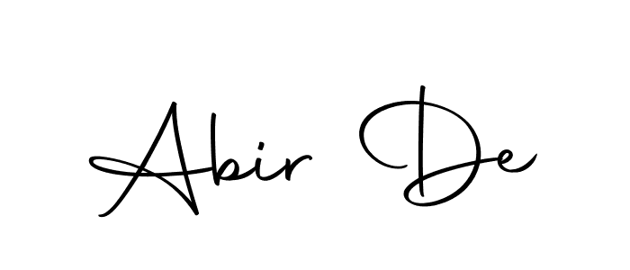 Use a signature maker to create a handwritten signature online. With this signature software, you can design (Autography-DOLnW) your own signature for name Abir De. Abir De signature style 10 images and pictures png