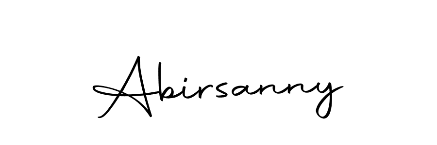 How to make Abirsanny name signature. Use Autography-DOLnW style for creating short signs online. This is the latest handwritten sign. Abirsanny signature style 10 images and pictures png