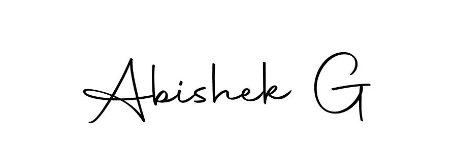 How to make Abishek G signature? Autography-DOLnW is a professional autograph style. Create handwritten signature for Abishek G name. Abishek G signature style 10 images and pictures png