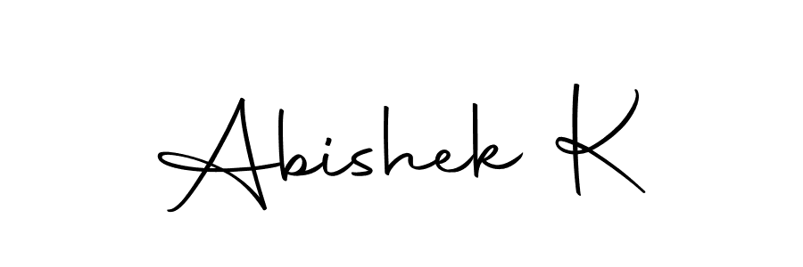 How to make Abishek K signature? Autography-DOLnW is a professional autograph style. Create handwritten signature for Abishek K name. Abishek K signature style 10 images and pictures png