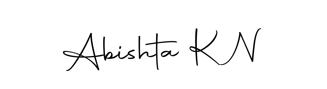 Use a signature maker to create a handwritten signature online. With this signature software, you can design (Autography-DOLnW) your own signature for name Abishta K N. Abishta K N signature style 10 images and pictures png