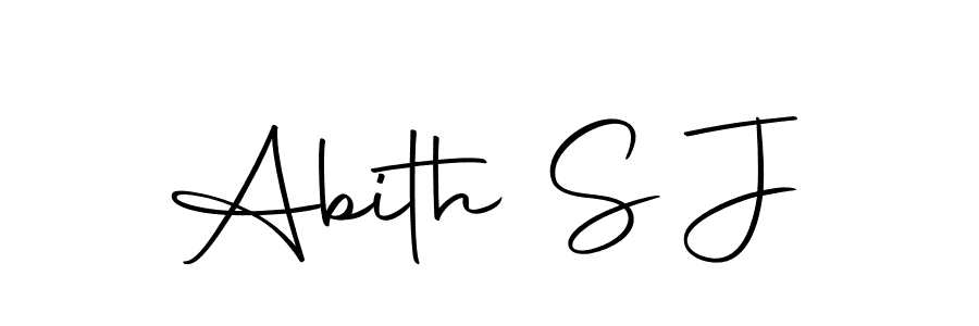 How to make Abith S J name signature. Use Autography-DOLnW style for creating short signs online. This is the latest handwritten sign. Abith S J signature style 10 images and pictures png