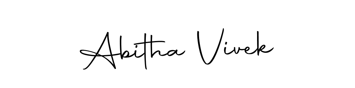 You can use this online signature creator to create a handwritten signature for the name Abitha Vivek. This is the best online autograph maker. Abitha Vivek signature style 10 images and pictures png