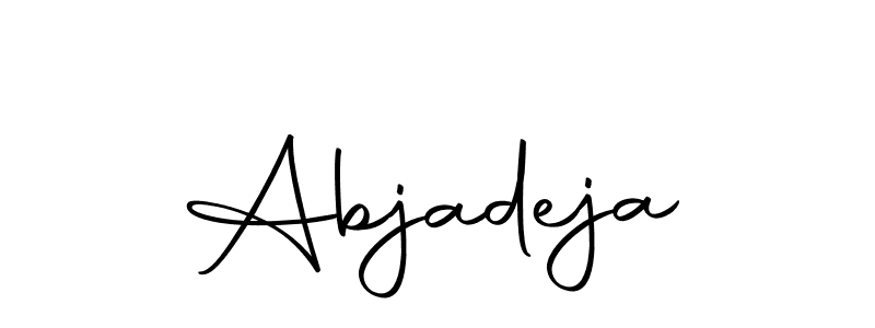 The best way (Autography-DOLnW) to make a short signature is to pick only two or three words in your name. The name Abjadeja include a total of six letters. For converting this name. Abjadeja signature style 10 images and pictures png
