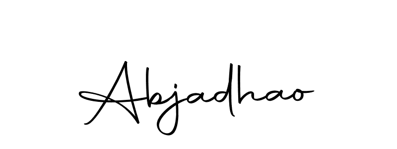 You can use this online signature creator to create a handwritten signature for the name Abjadhao. This is the best online autograph maker. Abjadhao signature style 10 images and pictures png