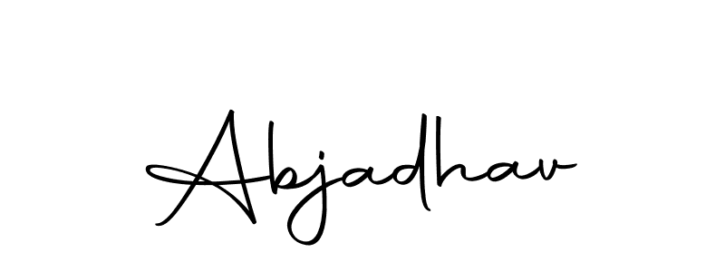 Create a beautiful signature design for name Abjadhav. With this signature (Autography-DOLnW) fonts, you can make a handwritten signature for free. Abjadhav signature style 10 images and pictures png