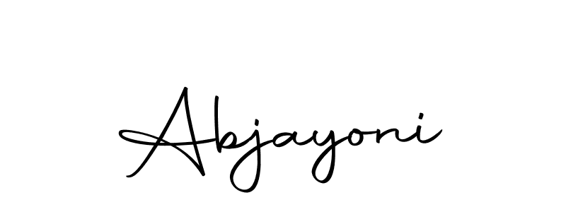 How to make Abjayoni signature? Autography-DOLnW is a professional autograph style. Create handwritten signature for Abjayoni name. Abjayoni signature style 10 images and pictures png