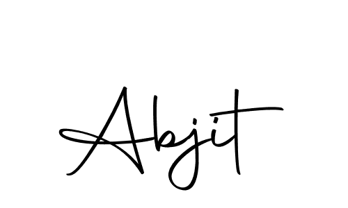 Use a signature maker to create a handwritten signature online. With this signature software, you can design (Autography-DOLnW) your own signature for name Abjit. Abjit signature style 10 images and pictures png