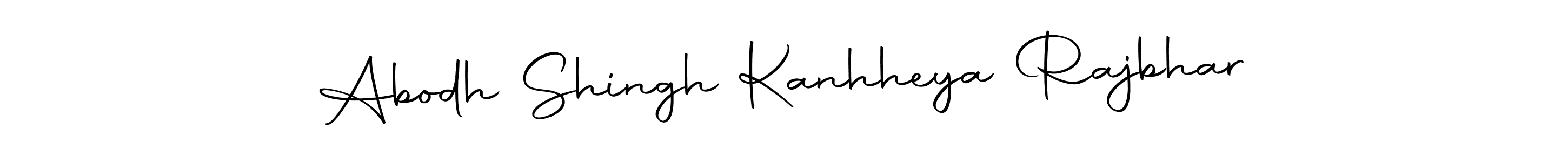 You should practise on your own different ways (Autography-DOLnW) to write your name (Abodh Shingh Kanhheya Rajbhar) in signature. don't let someone else do it for you. Abodh Shingh Kanhheya Rajbhar signature style 10 images and pictures png