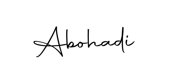 Design your own signature with our free online signature maker. With this signature software, you can create a handwritten (Autography-DOLnW) signature for name Abohadi. Abohadi signature style 10 images and pictures png