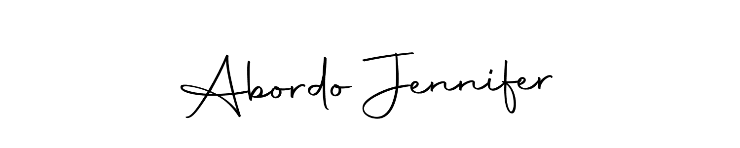 Create a beautiful signature design for name Abordo Jennifer. With this signature (Autography-DOLnW) fonts, you can make a handwritten signature for free. Abordo Jennifer signature style 10 images and pictures png
