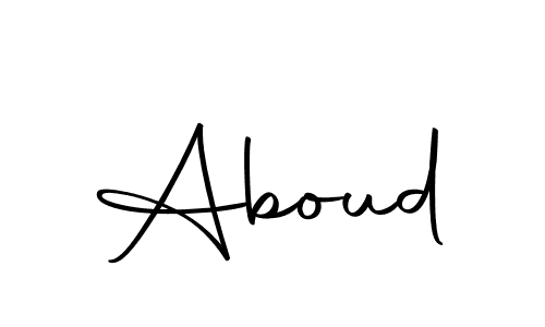 Design your own signature with our free online signature maker. With this signature software, you can create a handwritten (Autography-DOLnW) signature for name Aboud. Aboud signature style 10 images and pictures png