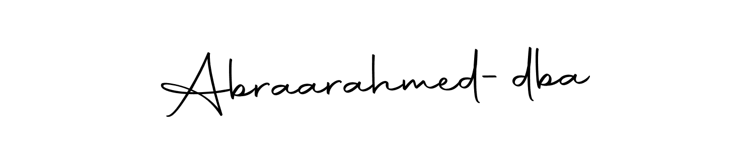 Also we have Abraarahmed-dba name is the best signature style. Create professional handwritten signature collection using Autography-DOLnW autograph style. Abraarahmed-dba signature style 10 images and pictures png