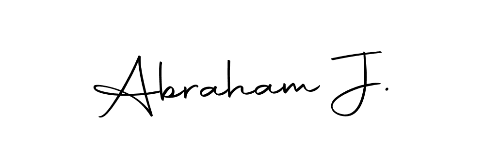 Design your own signature with our free online signature maker. With this signature software, you can create a handwritten (Autography-DOLnW) signature for name Abraham J.. Abraham J. signature style 10 images and pictures png