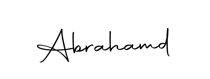 Use a signature maker to create a handwritten signature online. With this signature software, you can design (Autography-DOLnW) your own signature for name Abrahamd. Abrahamd signature style 10 images and pictures png