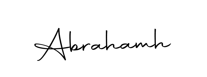 The best way (Autography-DOLnW) to make a short signature is to pick only two or three words in your name. The name Abrahamh include a total of six letters. For converting this name. Abrahamh signature style 10 images and pictures png