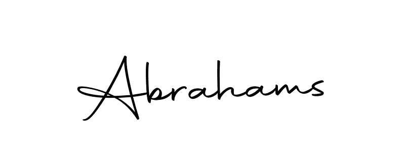 Design your own signature with our free online signature maker. With this signature software, you can create a handwritten (Autography-DOLnW) signature for name Abrahams. Abrahams signature style 10 images and pictures png