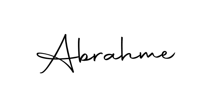 Make a beautiful signature design for name Abrahme. With this signature (Autography-DOLnW) style, you can create a handwritten signature for free. Abrahme signature style 10 images and pictures png