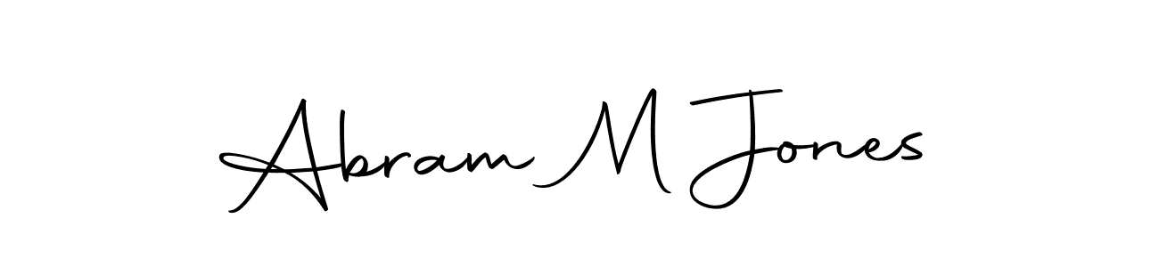 Create a beautiful signature design for name Abram M Jones. With this signature (Autography-DOLnW) fonts, you can make a handwritten signature for free. Abram M Jones signature style 10 images and pictures png