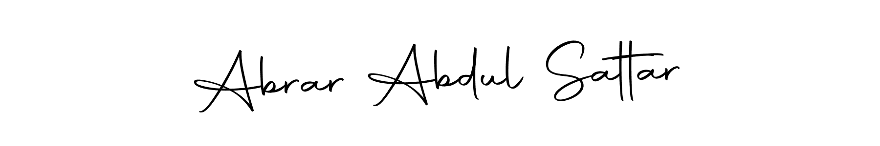 Make a beautiful signature design for name Abrar Abdul Sattar. With this signature (Autography-DOLnW) style, you can create a handwritten signature for free. Abrar Abdul Sattar signature style 10 images and pictures png
