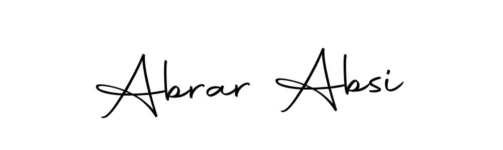 Design your own signature with our free online signature maker. With this signature software, you can create a handwritten (Autography-DOLnW) signature for name Abrar Absi. Abrar Absi signature style 10 images and pictures png