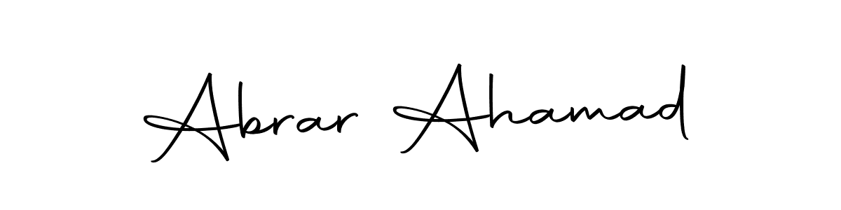 Use a signature maker to create a handwritten signature online. With this signature software, you can design (Autography-DOLnW) your own signature for name Abrar Ahamad. Abrar Ahamad signature style 10 images and pictures png