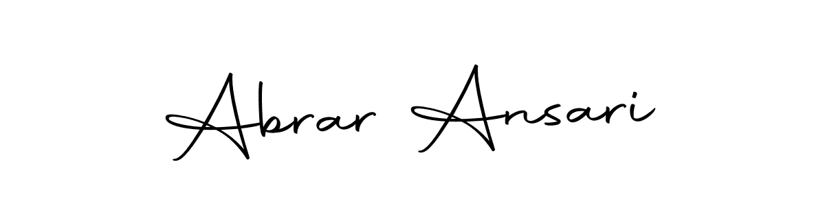 Use a signature maker to create a handwritten signature online. With this signature software, you can design (Autography-DOLnW) your own signature for name Abrar Ansari. Abrar Ansari signature style 10 images and pictures png