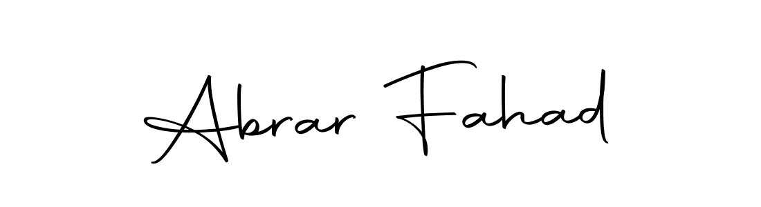 Design your own signature with our free online signature maker. With this signature software, you can create a handwritten (Autography-DOLnW) signature for name Abrar Fahad. Abrar Fahad signature style 10 images and pictures png