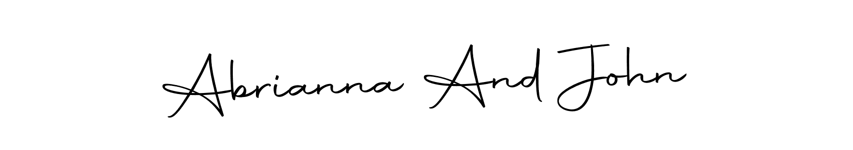 Abrianna And John stylish signature style. Best Handwritten Sign (Autography-DOLnW) for my name. Handwritten Signature Collection Ideas for my name Abrianna And John. Abrianna And John signature style 10 images and pictures png