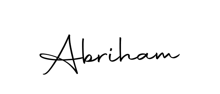 Design your own signature with our free online signature maker. With this signature software, you can create a handwritten (Autography-DOLnW) signature for name Abriham. Abriham signature style 10 images and pictures png
