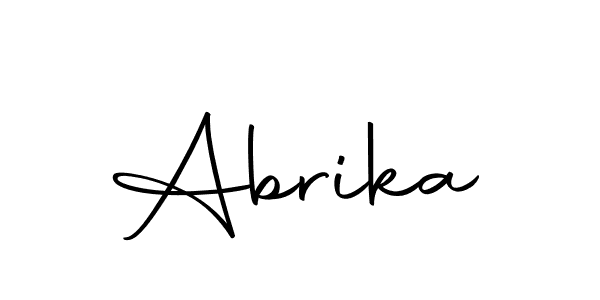 Create a beautiful signature design for name Abrika. With this signature (Autography-DOLnW) fonts, you can make a handwritten signature for free. Abrika signature style 10 images and pictures png