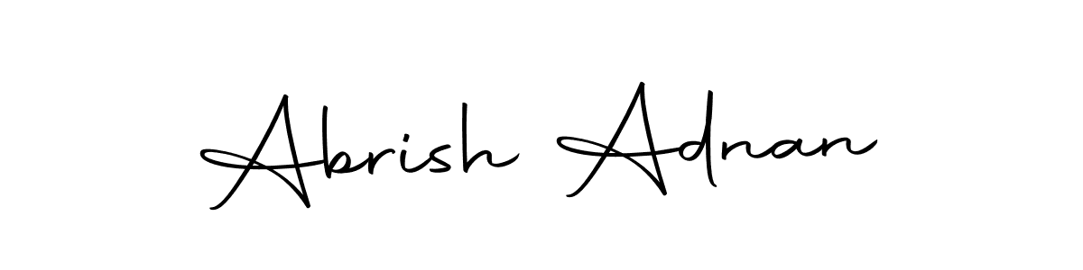 Use a signature maker to create a handwritten signature online. With this signature software, you can design (Autography-DOLnW) your own signature for name Abrish Adnan. Abrish Adnan signature style 10 images and pictures png